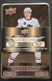 Connor Bedard Tin EMPTY 2023-24 Upper Deck Series 2 TIN ONLY, Slight Corner Ding