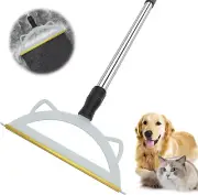 Carpet Rake for Pet Hair Removal 49” Adjustable Long Handle Tool Fur Scraper Dog