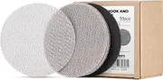 toolant Mesh Abrasive 6 inch Sanding Disc, Dust-Free 8 Hole Hook and Loop Sanding Discs for Random Disc Sanders & Orbital Sanders, Include Pad Protector(220 grit - 50pcs)