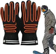 [Generic] Adjustable Winter Gloves | Heated Gloves with 3 Temperature Settings Warm Heating Gloves,Waterproof Touchscreen Winter Gloves Electric Thermal Glove for Men