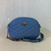 NWT Tory Burch Bluewood Kira Chevron Small Camera Bag $358