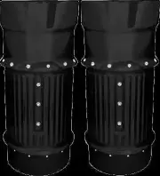 Covington Fork Leg Bells Covers Dimpled Black Pair Street Glide CVO 15-22