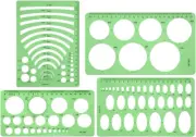 DS. DISTINCTIVE STYLE Circle Template Set of 4 Circle Stencils for Painting Circ