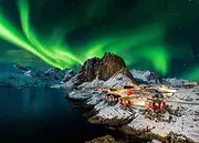 HUADADA Jigsaw Puzzles for Adults 1000 Pieces, Puzzles for Adults 1000 Piece, Challenging Game Toys, Impossible Puzzle, Family Decoration Puzzle - Northern Lights in Norway