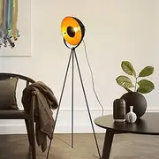 Industrial Metal Tripod Floor Standing Lamps for Office, Adjustable Farmhouse Vintage Satellite Lampshade LED Edison Rotation Tall Lamp for Living Rooms, Bedrooms, Reading Corner (Bulb Excluded)