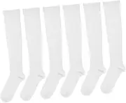 [WESIEVYA] Polyester Sports Socks for Fencing Soccer Baseball Softball White Tall Socks Men Women Jogging