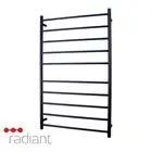 Radiant RTR04 Heated Towel Rail-750 x 1200mm-Matte Black-Bottom Right Wiring