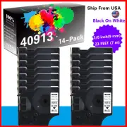 14PK Black on White D1 40913 Label Tape for DYMO LabelManager 210D 260P PC PC II