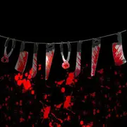 8pcs Hanging Bloody Weapons Halloween Horror Props Garland Banner Decoration AU