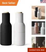 Salt Grinder and Pepper Grinder Set of 2, Black Pepper Grinder & Sea Salt Gri...