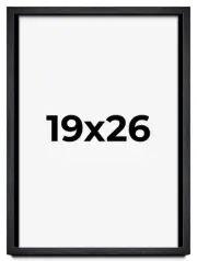 19x26 Shadow Box Frame Black | 1 Inches Deep Real Wood Farmhouse Shadowbox Displ