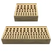 46/98 Holes Wooden Storage Rack Leather Tray Craft Tool Box Holder Punching
