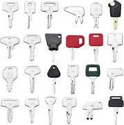 24 Heavy Equipment Construction Ignition Keys. Ignition Starter Key Set fit CAT JD Case Kubota Volvo JCB 5P8500 H806 D250 166 14607 14603 T209428 H800 787 459A