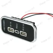 Type-C Dual USB Car Charger Socket Power Adapter Fast Charger Outlet Panel ATV (for: MG)