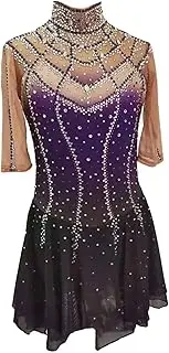 [Zagitova] Figure Skating Dress for Women Rhinestone Ice Skating Costume Gradient Skating Outfits for Competition