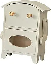 ＡＷＨＡＯ Compact Storage Cabinet, Jewelry Box, Robot Shaped Tissue Dispenser with Accessory Drawer, White, as described