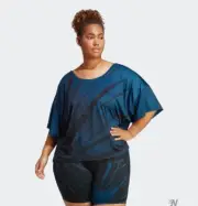 Adidas x 11 Honoré HR7034 Legend Marine/Black Training Tee Womens Plus Size 3X