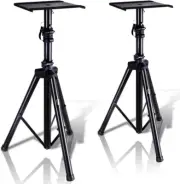 Dual Studio Monitor 2 Speaker Stand Mount Kit Heavy Duty Tripod Pair