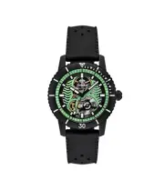 Zodiac Compression Diver Black PVD Automatic Black Rubber Strap Watch ZO9318