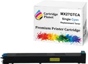 Cyan Compatible Toner Cartridge for Sharp MX-27GTCA MX27GTCA (15,000 Pages) for Sharp MX 2300N MX 2700N MX 3500N MX 3501N MX 4500N MX 4501N