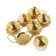 Gold Crystal Glass Candy Jar Canisters Set of 6 with Tray 38*22*12 cm