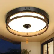 Motion Sensor Outdoor Ceiling Light, Outdoor Flush Mount LED Farmhouse Ceiling L
