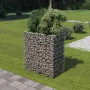 Gabion Planter Galvanised Steel-Colour Silver