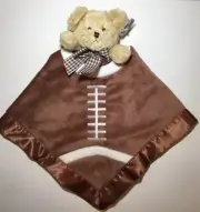 Bearington Baby Touchdown Snuggler, Football Teddy Bear Plush Security Blanket,