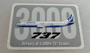 Vtg Boeing Aerospace 737 Jet Plane Classic 3000th Delivery Sticker New NOS 1990s