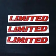 3x LIMITED Matte Red Metal Decal Sticker Badge Emblem AWD 3D Utility Turbo Short (for: MG)