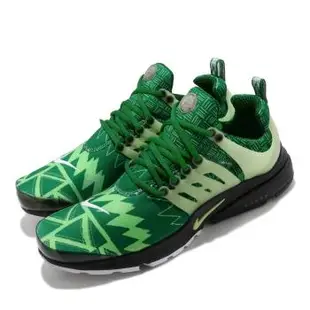 Nike 休閒鞋 Air Presto 運動 男女鞋 經典款 魚骨鞋 襪套 情侶穿搭 綠 黑 CJ1229300 [ACS 跨運動]