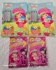 NEW Strawberry Shortcake 2 Color w-Glitter Crayons 2 Play Pack Grab & Go