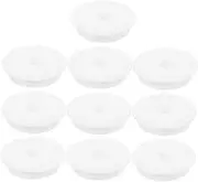 MERRYHAPY 10pcs Hair Stick Accessories Bolts Folding Net Guard Roller Screw Head Jack Pressure Handle Jack Boutique Shoe Rack Transparent Wrist Portable Car Jack White Plastic