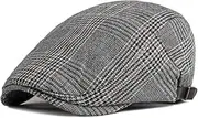 [WITHMOONS] Adjustable Newsboy Hats Cotton Tweed Ivy Flat Cap Irish Cabbie Gatsby Golf YZ30108
