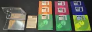 RARE! NEON! 9 Imation Diskettes IBM 2HD 1.44 MB 3.5" Floppy Disks Formatted Case