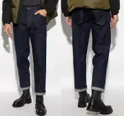 Emporio Armani Jeans Loose Fit Pants Trousers Retro Pants Denim Navy Blue New 30