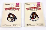 Disney Embroidered Patch Chip and Dale Iron on Sew on Set of 2 Wappen Daiso