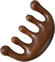 IONPSHG Wooden Massage Comb with Wide Tooth，Natural Wooden Massage Comb, scalp Massager Round Tooth Comb，Face Lift Tools for Fatigue Relief Point Massage and Scraping Manual Lymph Drainage Massage