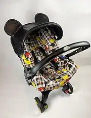 Stylish Baby Boy Car Seat Cover Set - Tartan Black Design, Compatible with Doona Stroller, Ideal for Expecting Moms