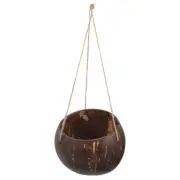 Coconut Shell Hanging Flower Pot Baskets for Plants Outdoor Planter Wall
