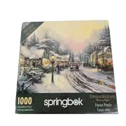 Thomas Kinkade Springbok 1000 Pieces Village Christmas Puzzle New Factory Sealed