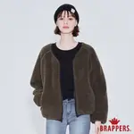 BRAPPERS 女款 雙面穿羊羔絨外套-軍綠