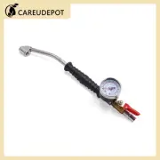 0-220 psi Quick Connector Bent Head Tire Air Chuck Inflator Pressure Gauge