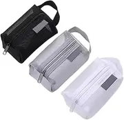 [VIGOFIL] Square Mesh Coin Purse, Portable Square Mesh Storage Bag, Large-Capacity Storage Bag, Portable Mesh Cosmetic Bags, Small Makeup Bag, Simple Nylon Square Mesh Coin Purse