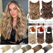 Wire In Real Thick Hair Headband 100% as Human Hair Extensions Secret One Piece