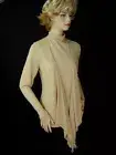 $1090 NWT ST JOHN 100% CASHMERE TWINSET SZ L Cardigan & Shell Fringe trim SALE