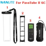 NANLITE PavoTube II 6C Light Accessory Eggcrate RC-1 Remote Battery Grip Case
