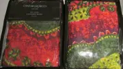 Set of 2 Cynthia Rowley Quilted Multicolored Standard Pillow Shams NEW