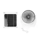 Kkmoon 便攜式 6W 太陽能風扇套裝太陽能電池板單晶矽太陽能電池板多功能太陽能充電器