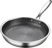 Stainless Steel Honeycomb Wok Pan Frying Pan for Induction Gas Stove Even Heat Distribution Easy to Clean Cookware for Home Restaurant Use